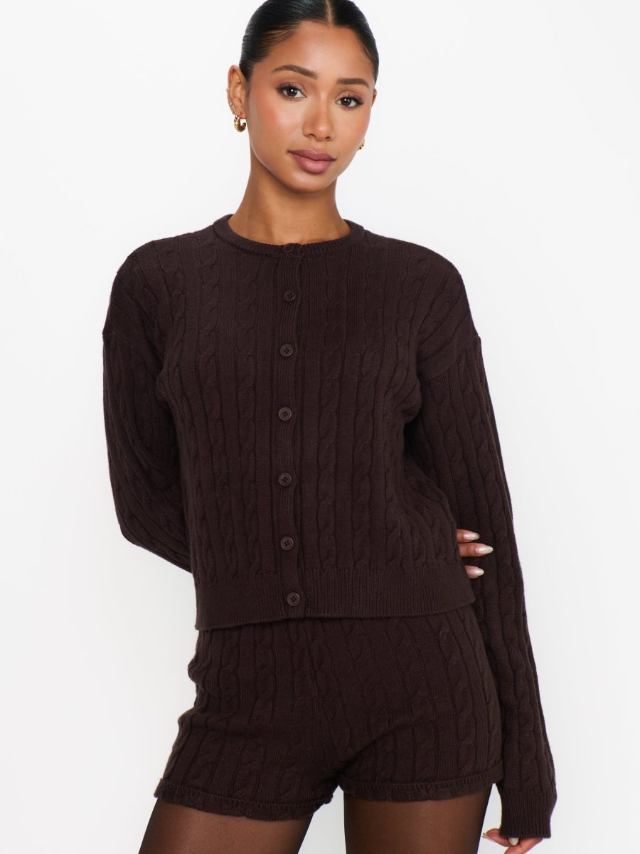 Chocolate Cable Knit