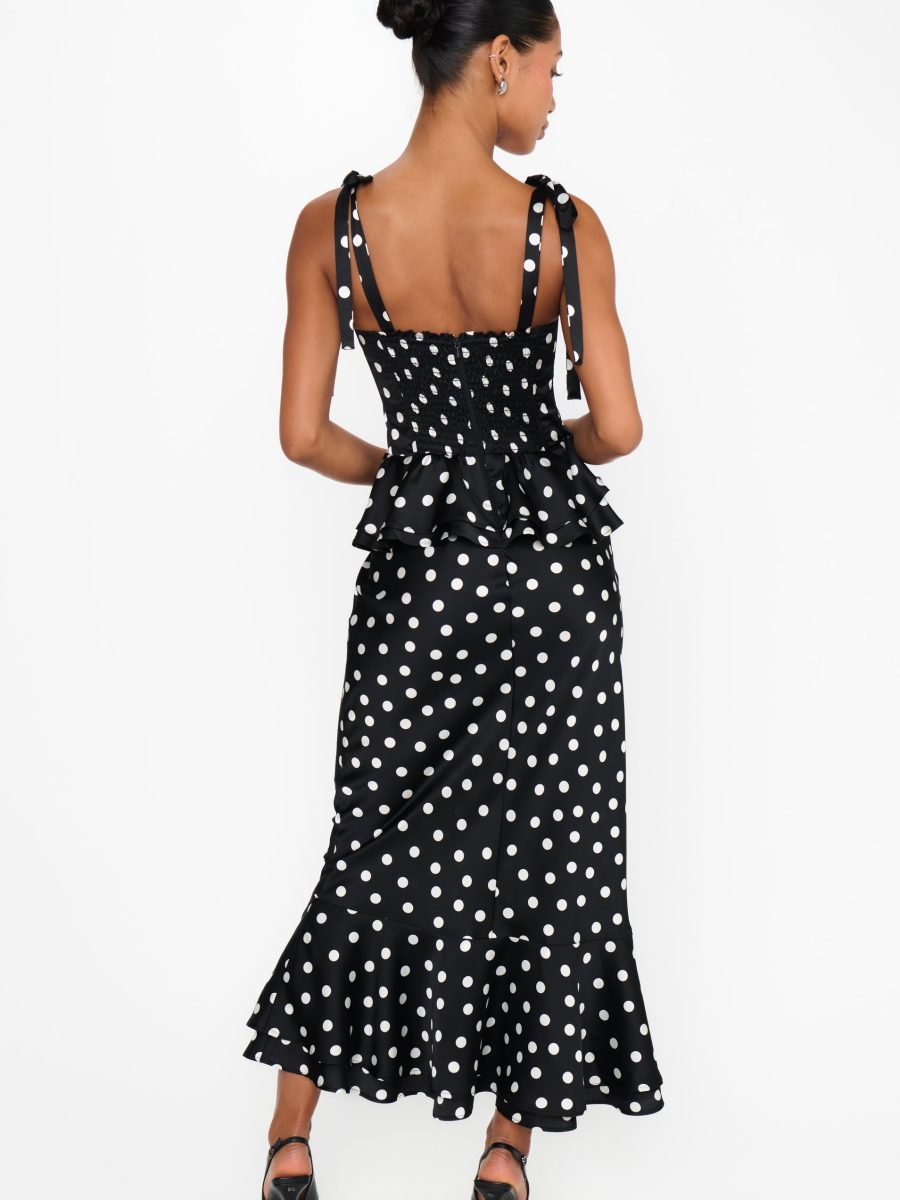 Pauline Peplum Dress ~ Polka Dot