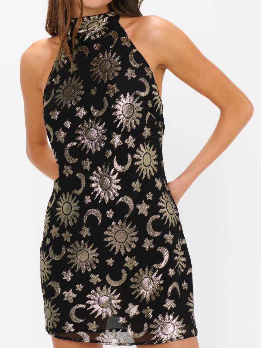 Lisa Mini Dress ~ Celestial Shimmer Chiffon