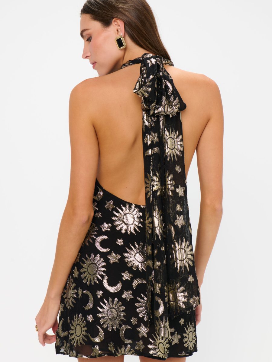 Lisa Mini Dress ~ Celestial Shimmer Chiffon