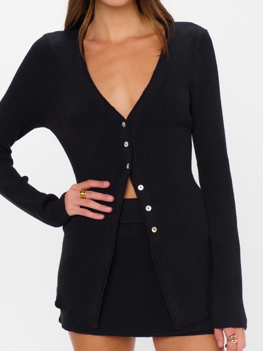 Josie Mini Skort ~ Black Rib Knit