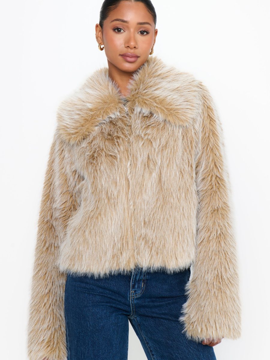 Park City Jacket ~ Cedar Brown Faux Fur