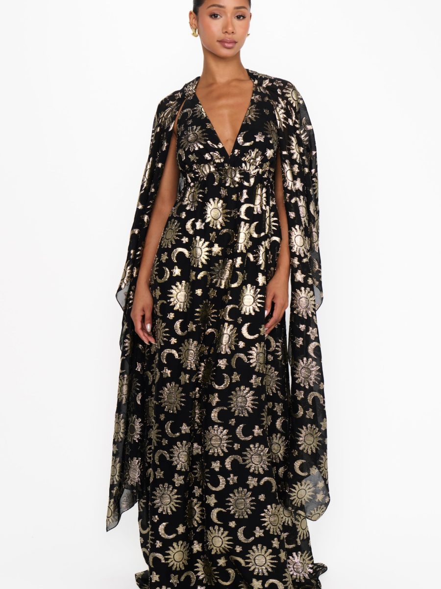 Wanderlust Maxi Dress ~ Celestial Shimmer Chiffon