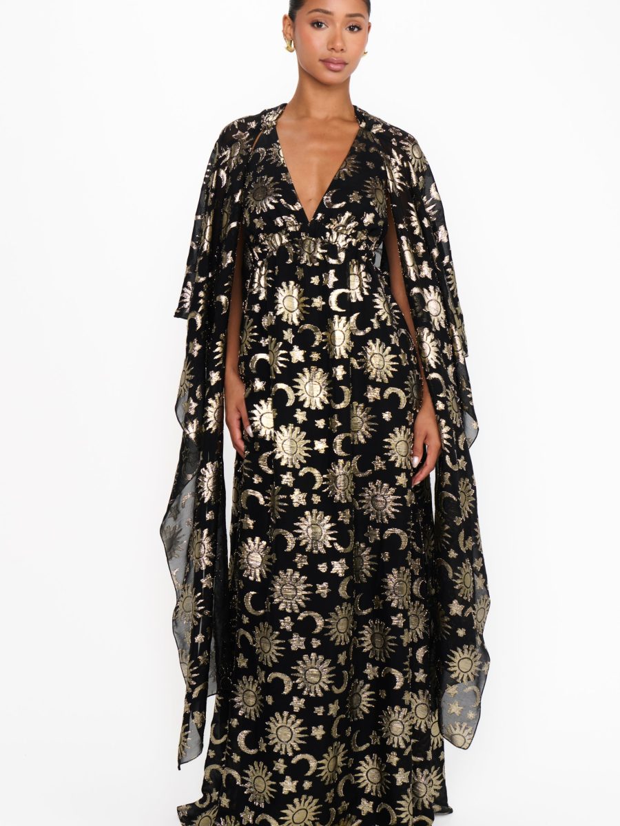 Wanderlust Maxi Dress ~ Celestial Shimmer Chiffon