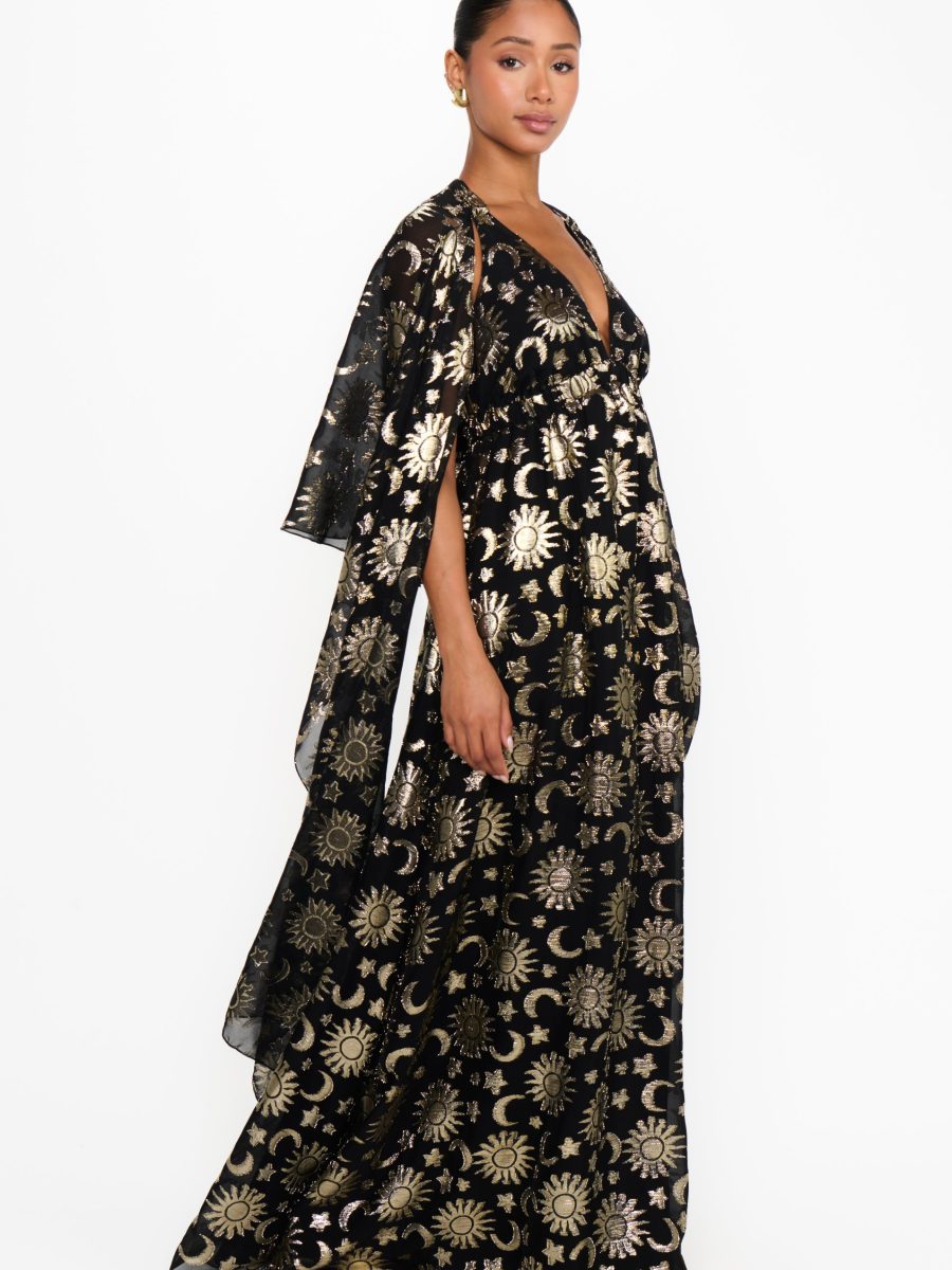 Wanderlust Maxi Dress ~ Celestial Shimmer Chiffon
