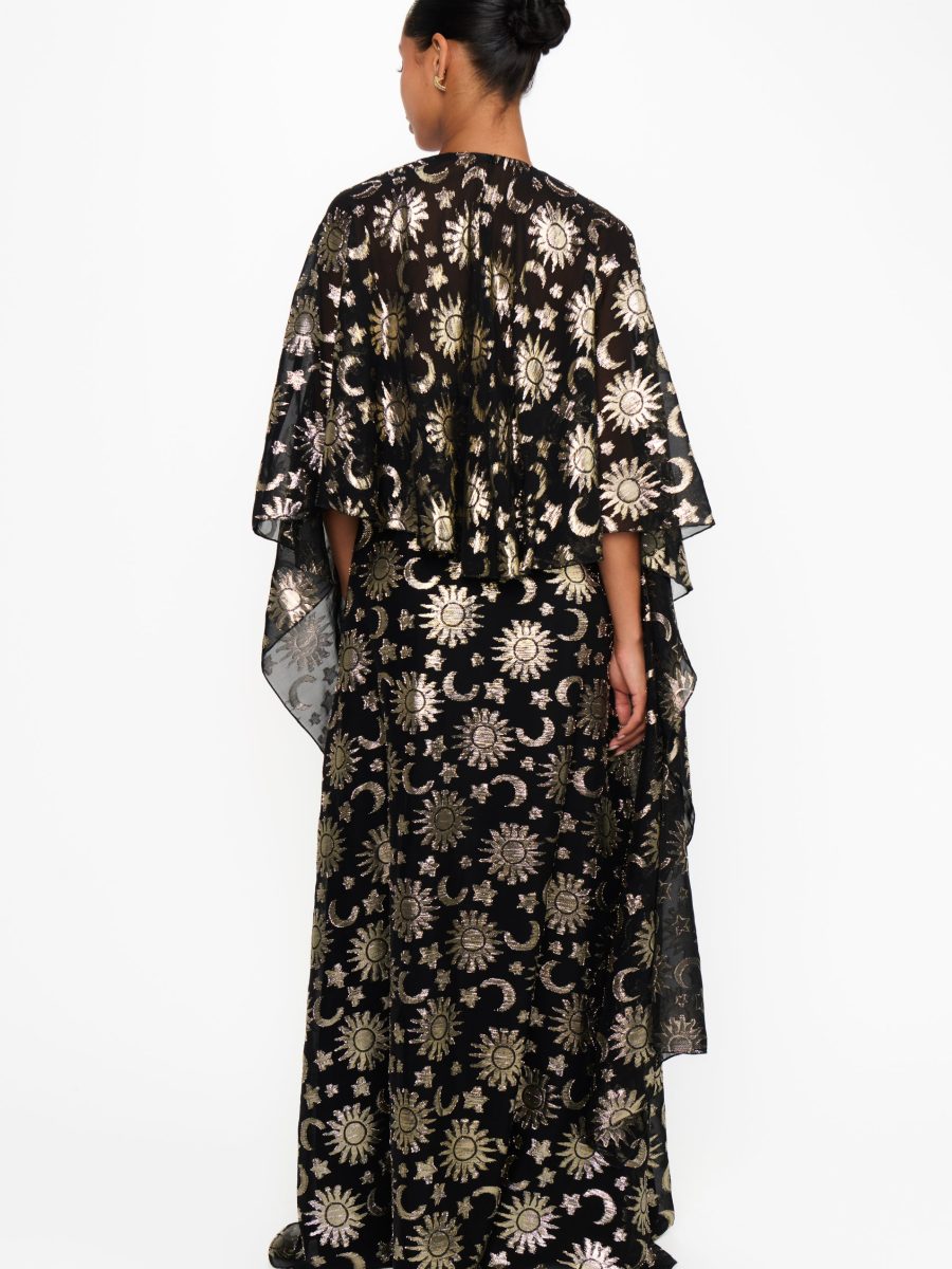 Wanderlust Maxi Dress ~ Celestial Shimmer Chiffon