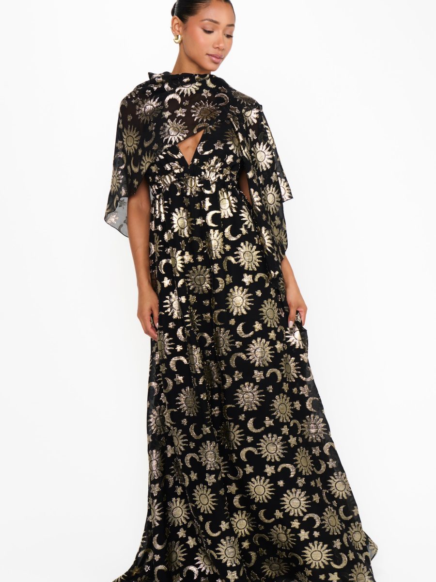 Wanderlust Maxi Dress ~ Celestial Shimmer Chiffon