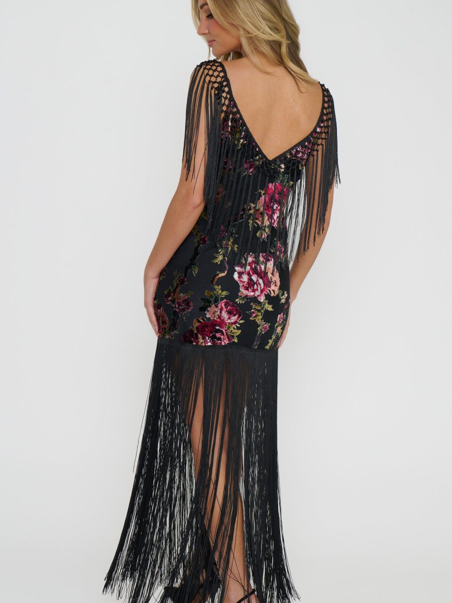 Natasha Fringe Dress ~ Petals in Splendor