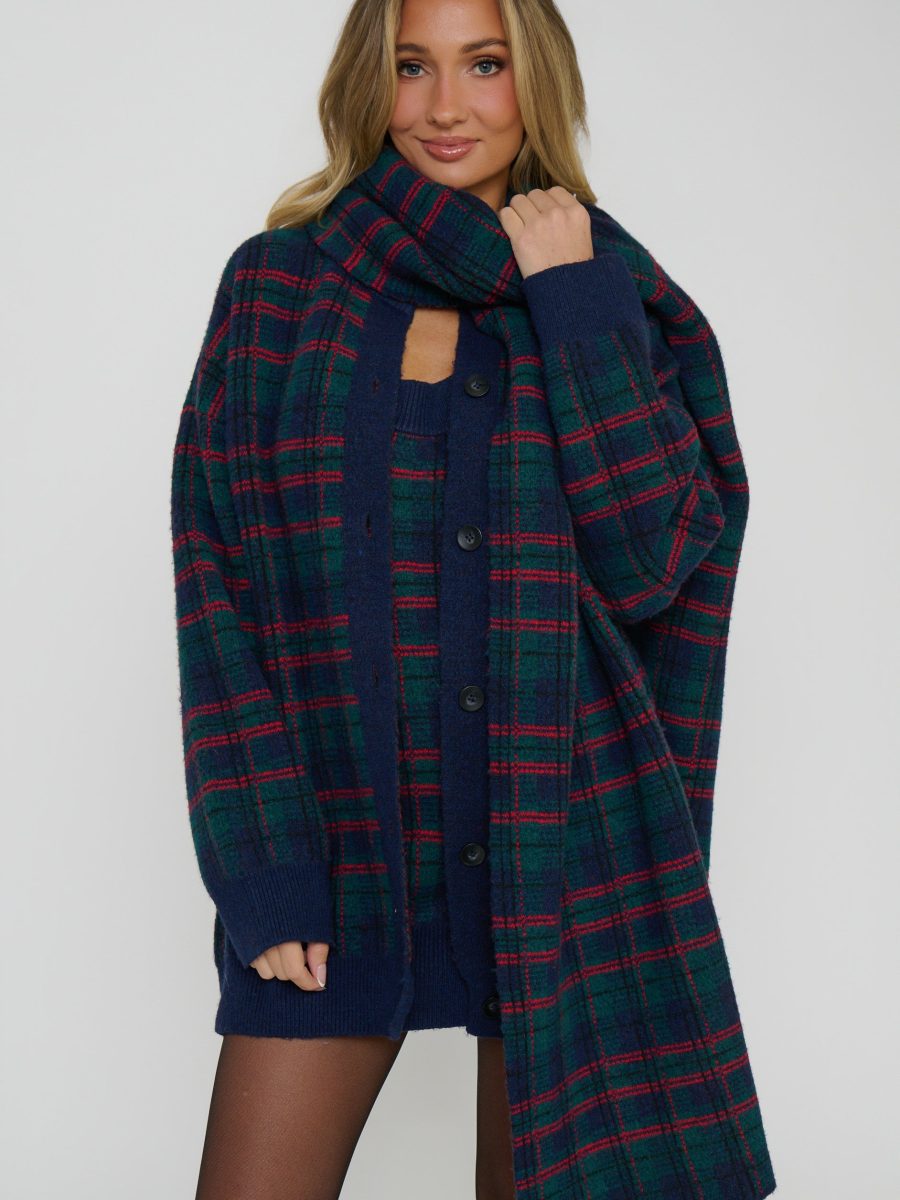 Sutton Sweater Dress ~ Windsor Plaid Knit