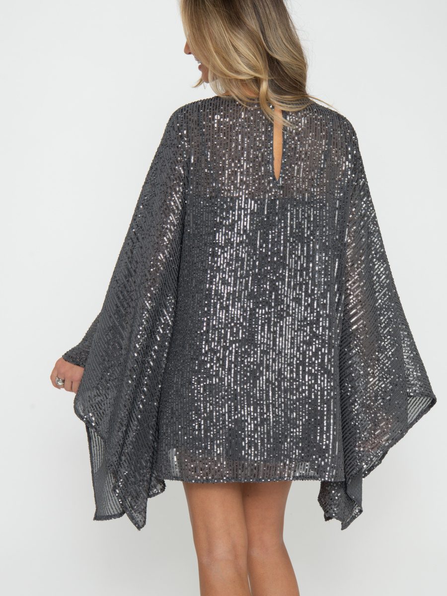 Olsen Mini Dress ~ Gunmetal Sequins
