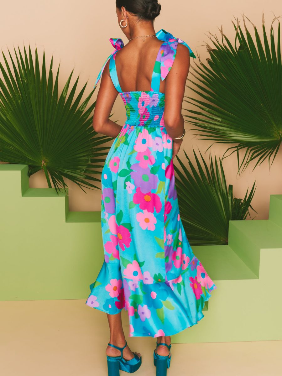 Garden Midi Dress ~ Multi Piccadilly Floral