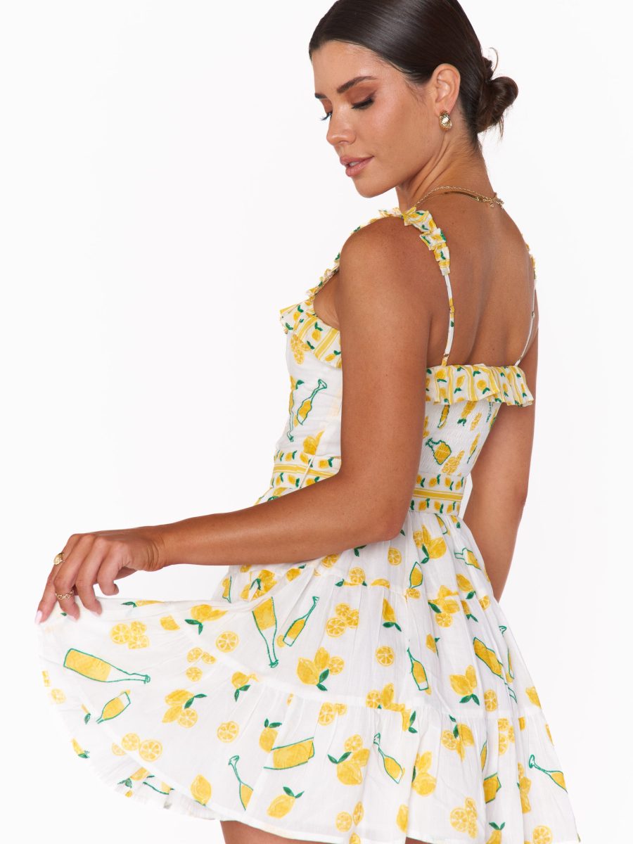 Jolene Mini Dress ~ Limoncello Embroidery