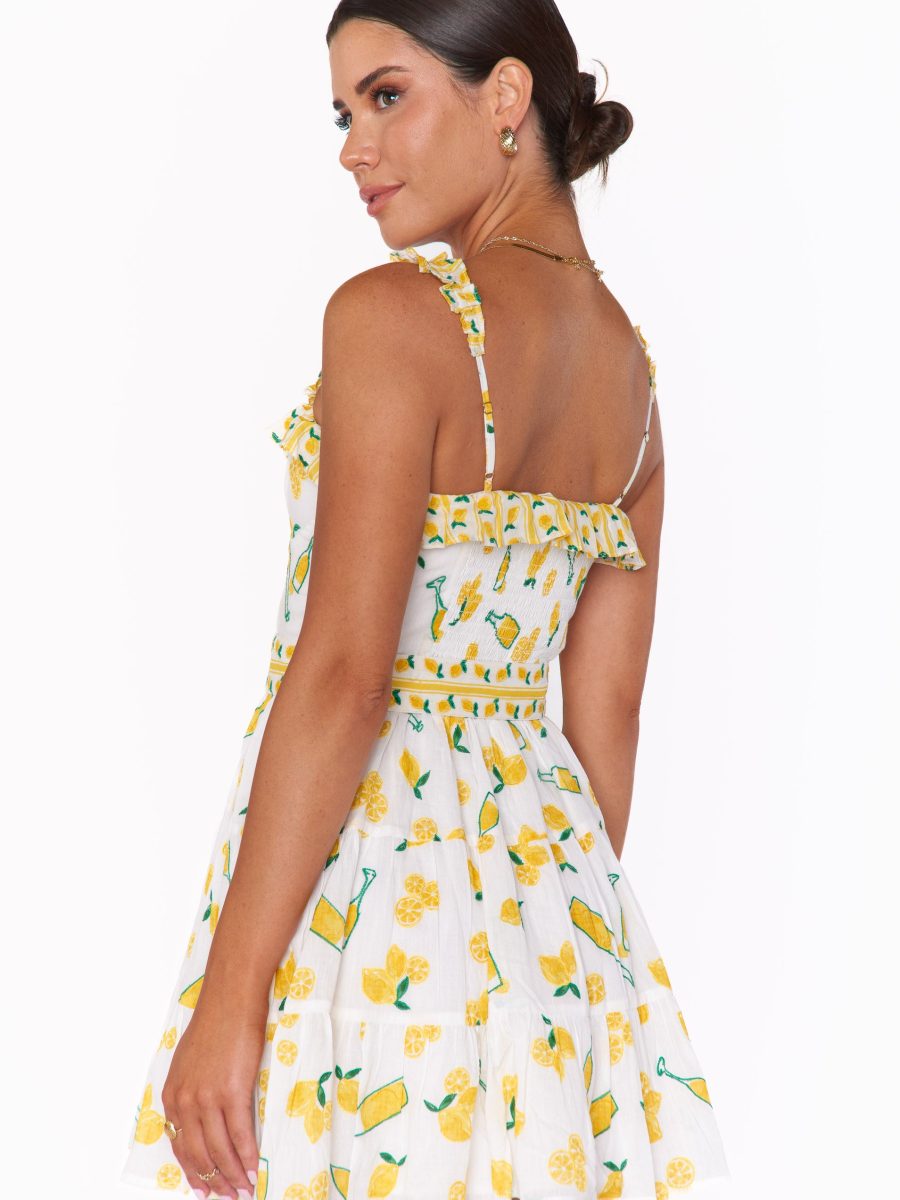 Jolene Mini Dress ~ Limoncello Embroidery