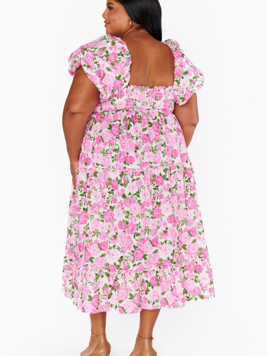Afternoon Tea Dress ~ Cottage Floral Pink