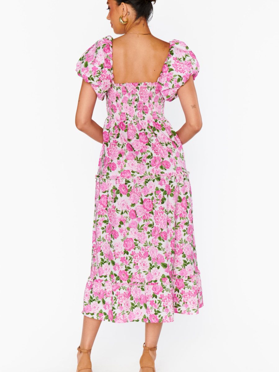 Afternoon Tea Dress ~ Cottage Floral Pink
