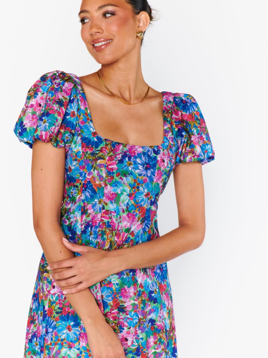 Mia Midi Dress ~ Painterly Meadows
