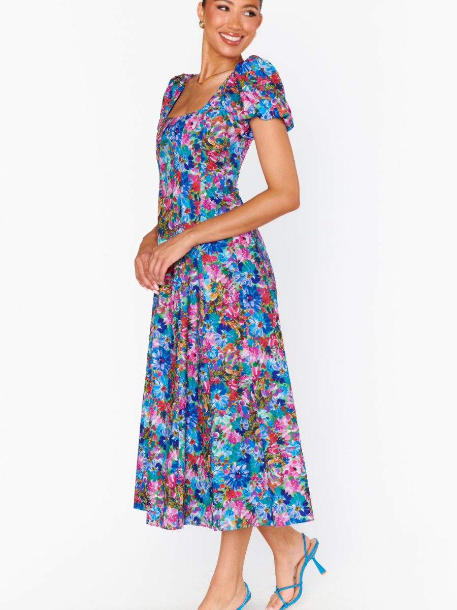Mia Midi Dress ~ Painterly Meadows