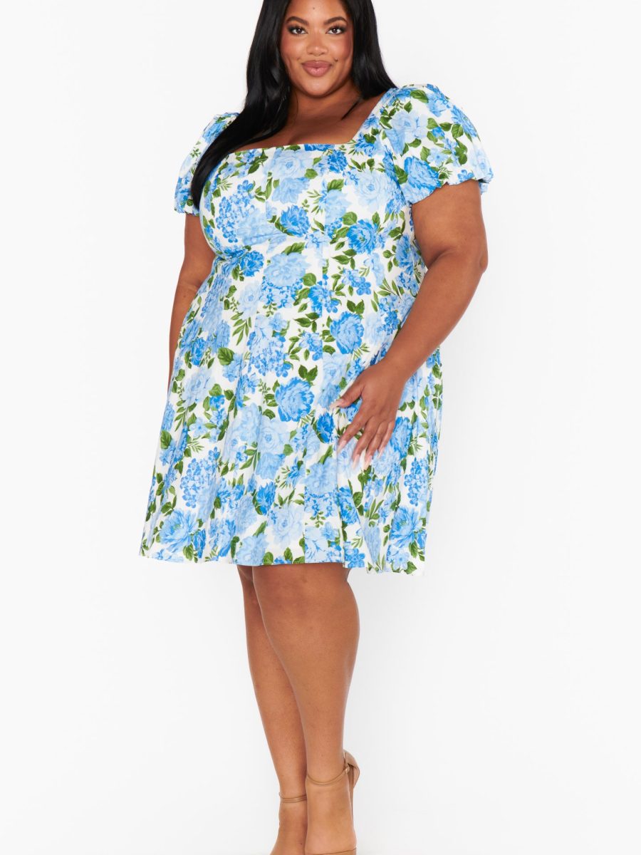 Mia Dress ~ Cottage Floral Blue