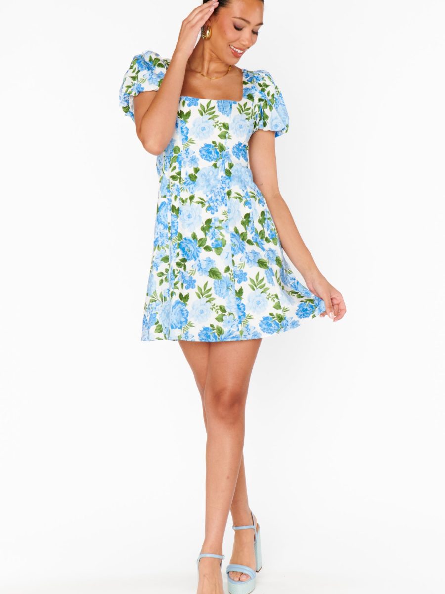 Mia Dress ~ Cottage Floral Blue