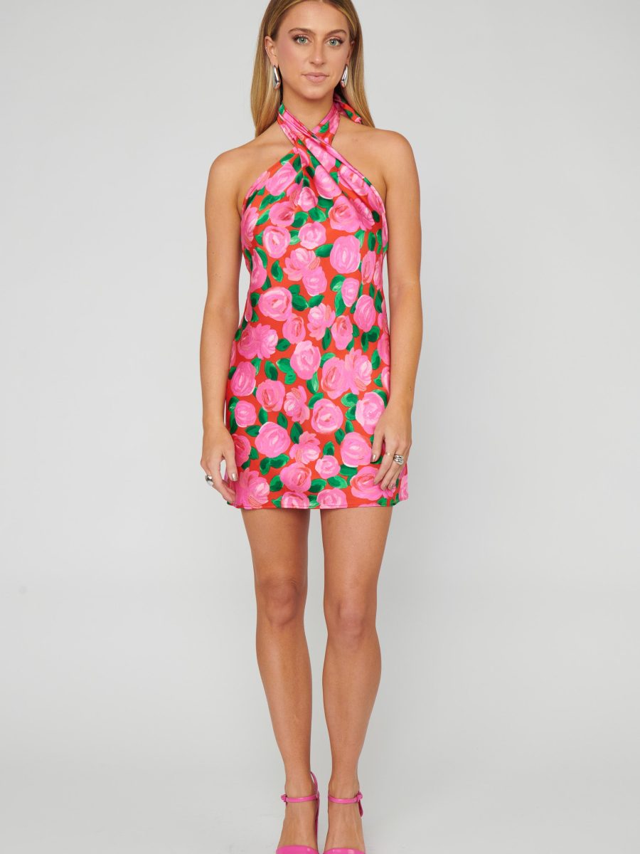 Jasmine Tie Mini Dress ~ Rosie Blooms