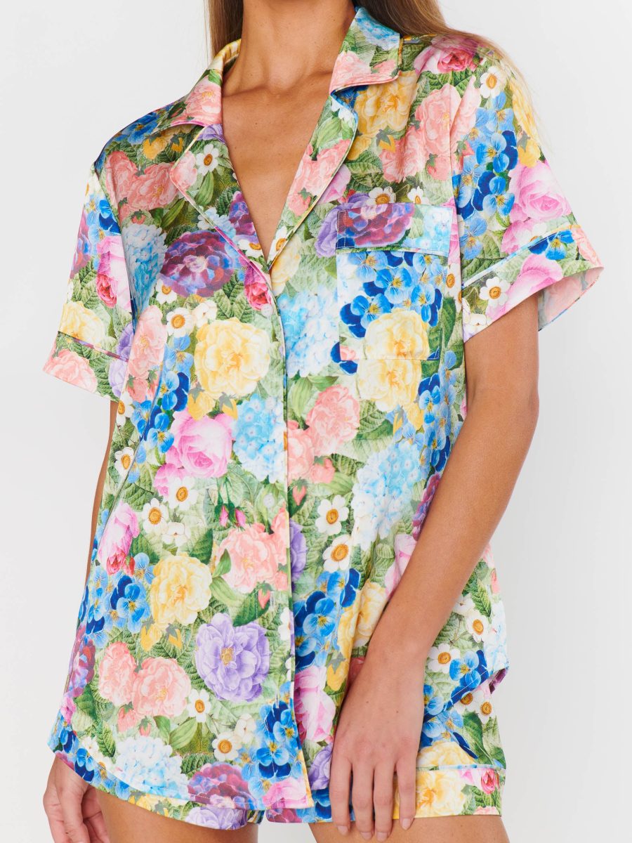Slumber PJ Set ~ Flower Shop Silky