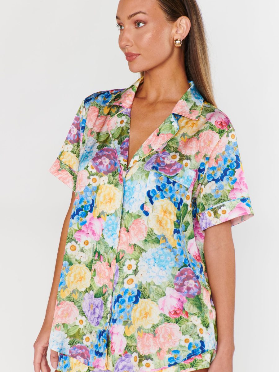 Slumber PJ Set ~ Flower Shop Silky