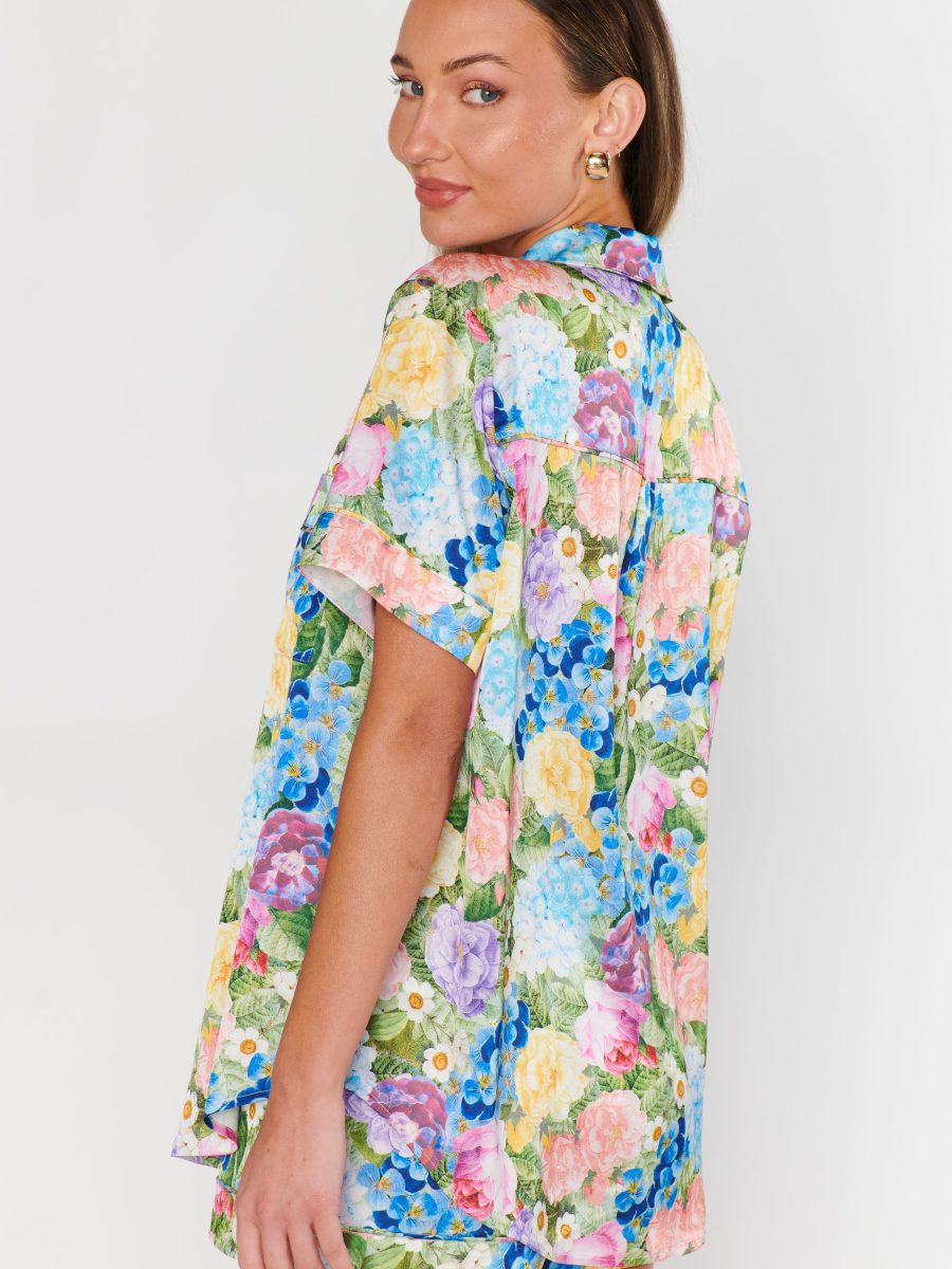 Slumber PJ Set ~ Flower Shop Silky