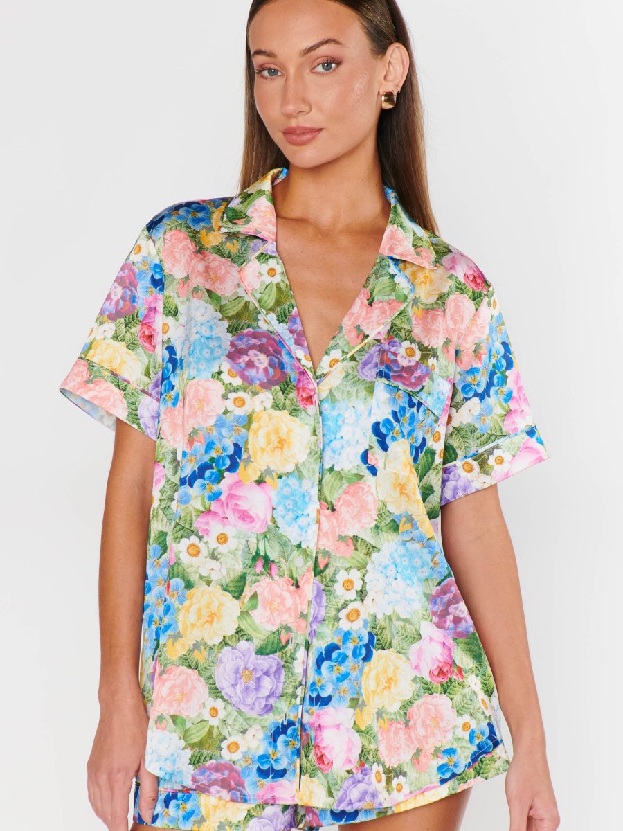 Slumber PJ Set ~ Flower Shop Silky