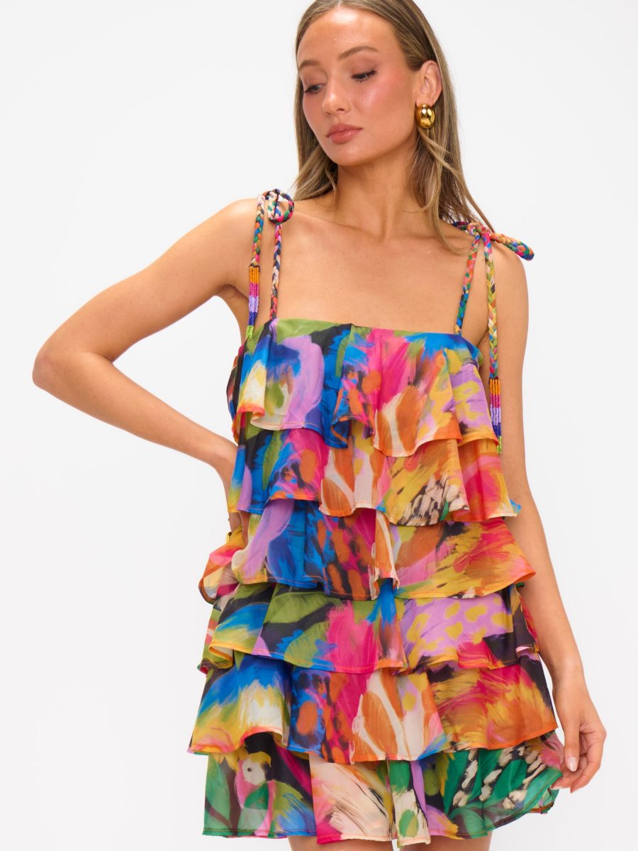 Rowen Ruffle Dress ~ Midnight in Rio