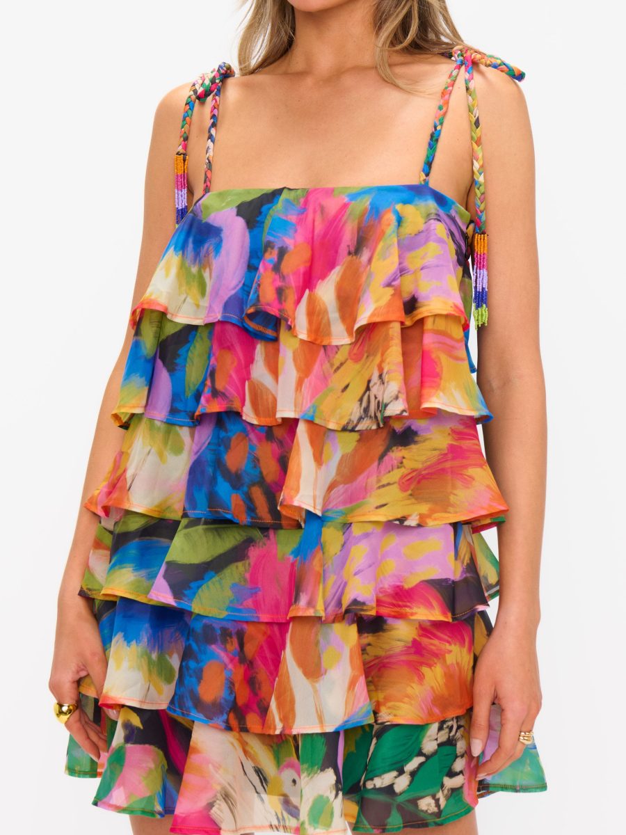 Rowen Ruffle Dress ~ Midnight in Rio