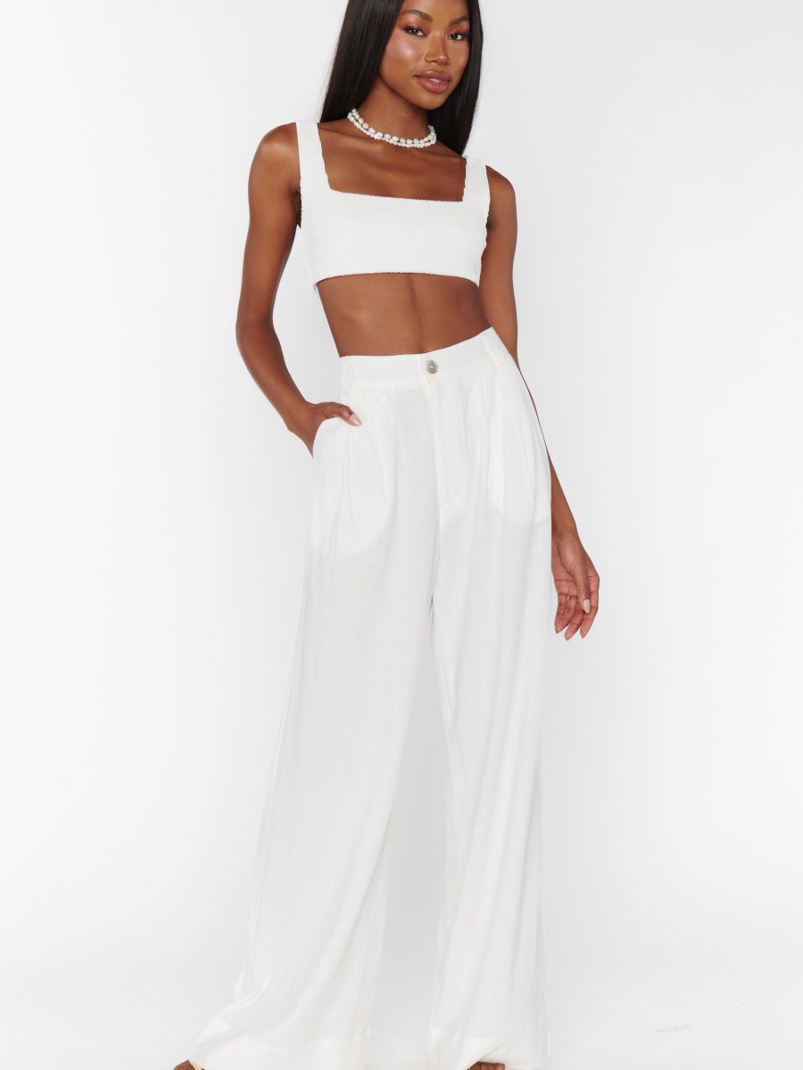 Hayes Trouser ~ White Linen