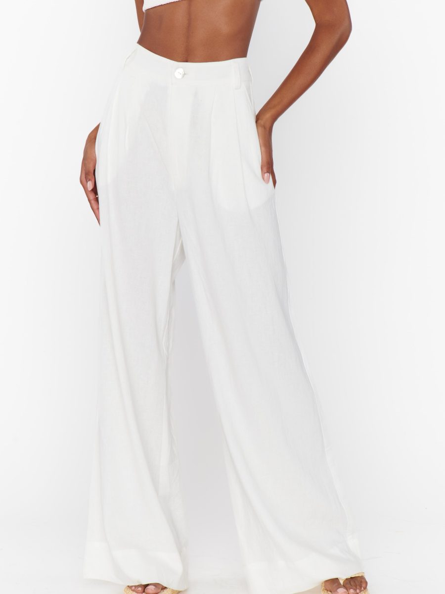 Hayes Trouser ~ White Linen