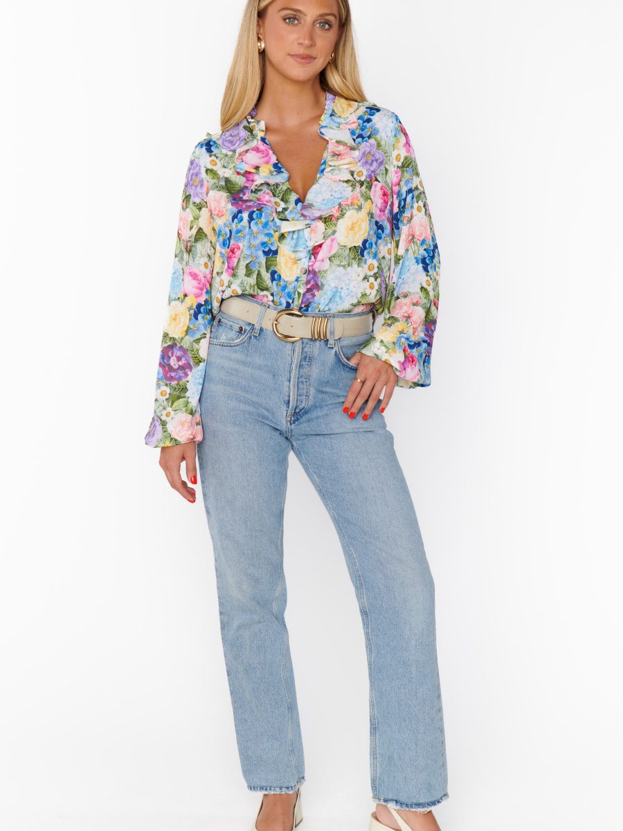 Suki Ruffle Top ~ Flower Shop