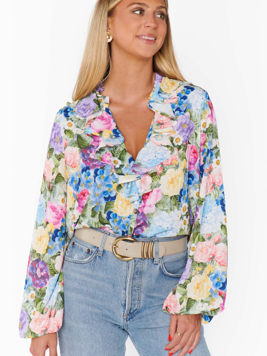 Suki Ruffle Top ~ Flower Shop