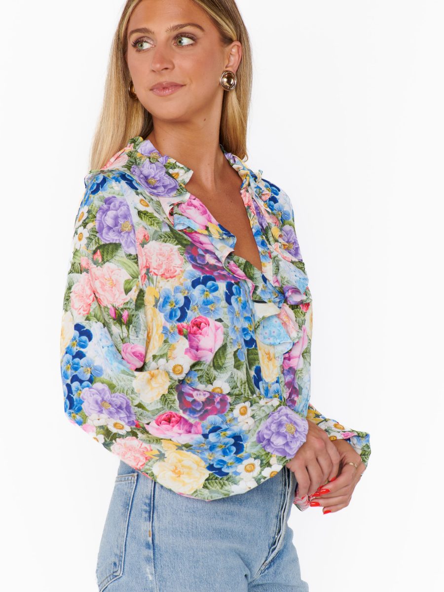 Suki Ruffle Top ~ Flower Shop