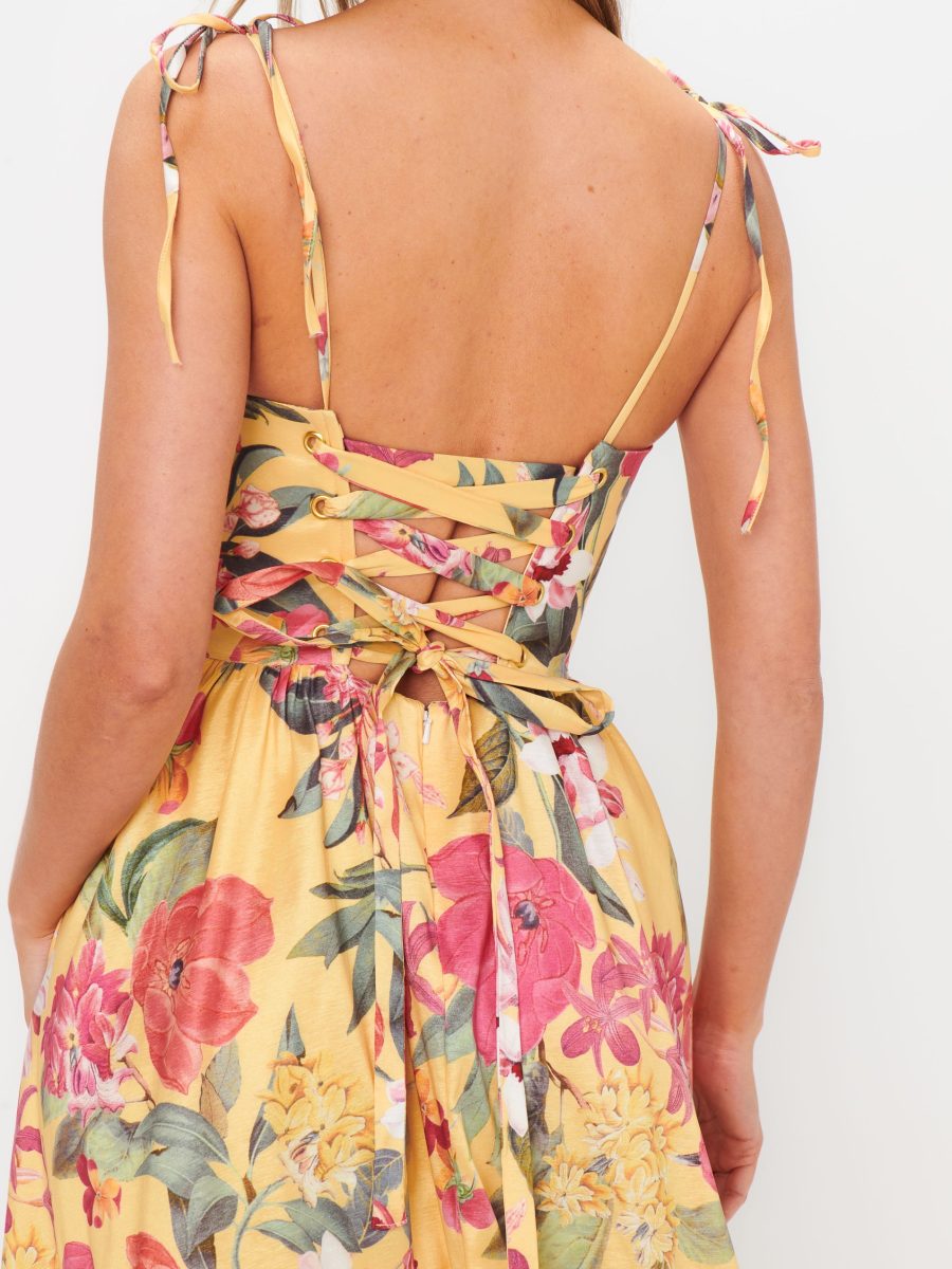 Juliet Maxi Dress ~ Mimosa Floral Taffeta
