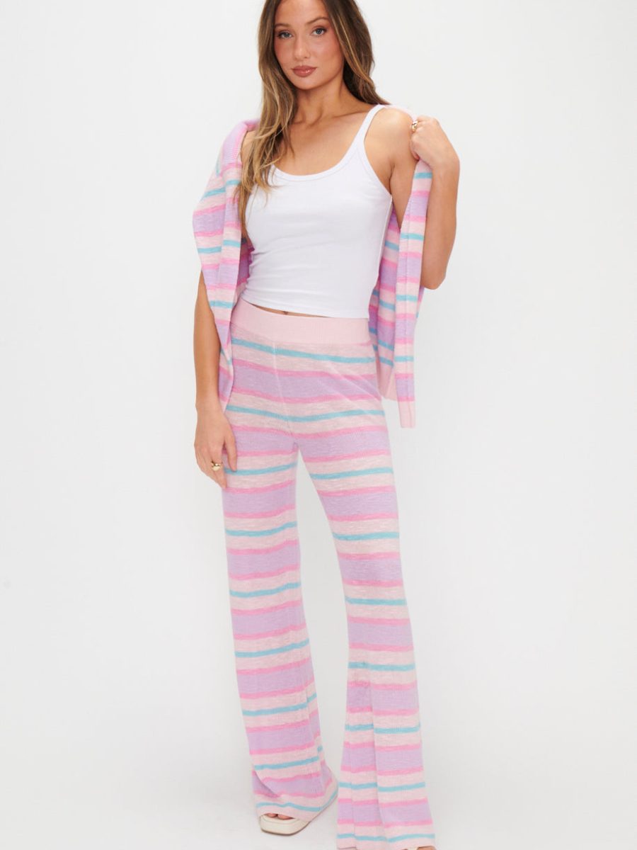 Feel Good Pants ~ Cotton Candy Stripe Knit