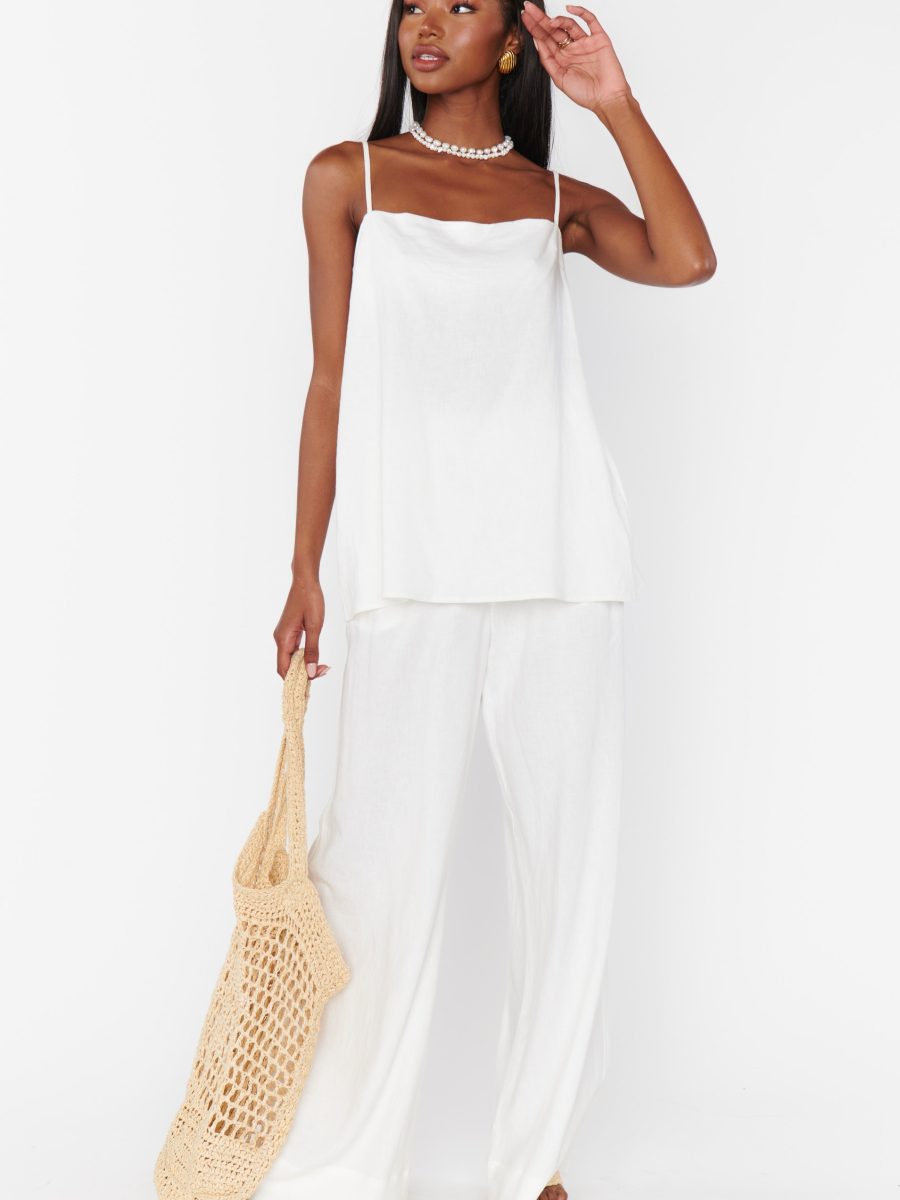 Hayes Trouser ~ White Linen