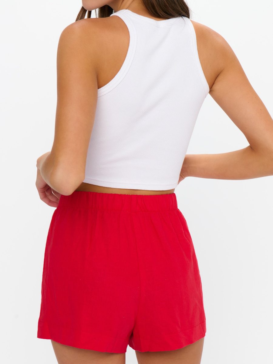 Max Boxer Shorts ~ Red Linen