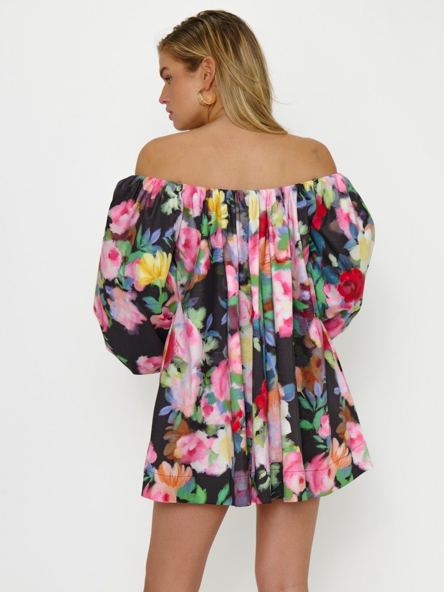 Brenna Mini Dress ~ Moonlit Garden Gala Taffeta