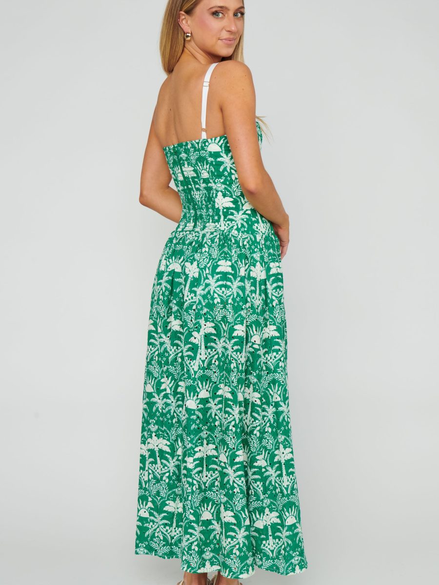 Hepburn Midi Dress ~ Tiki Palms