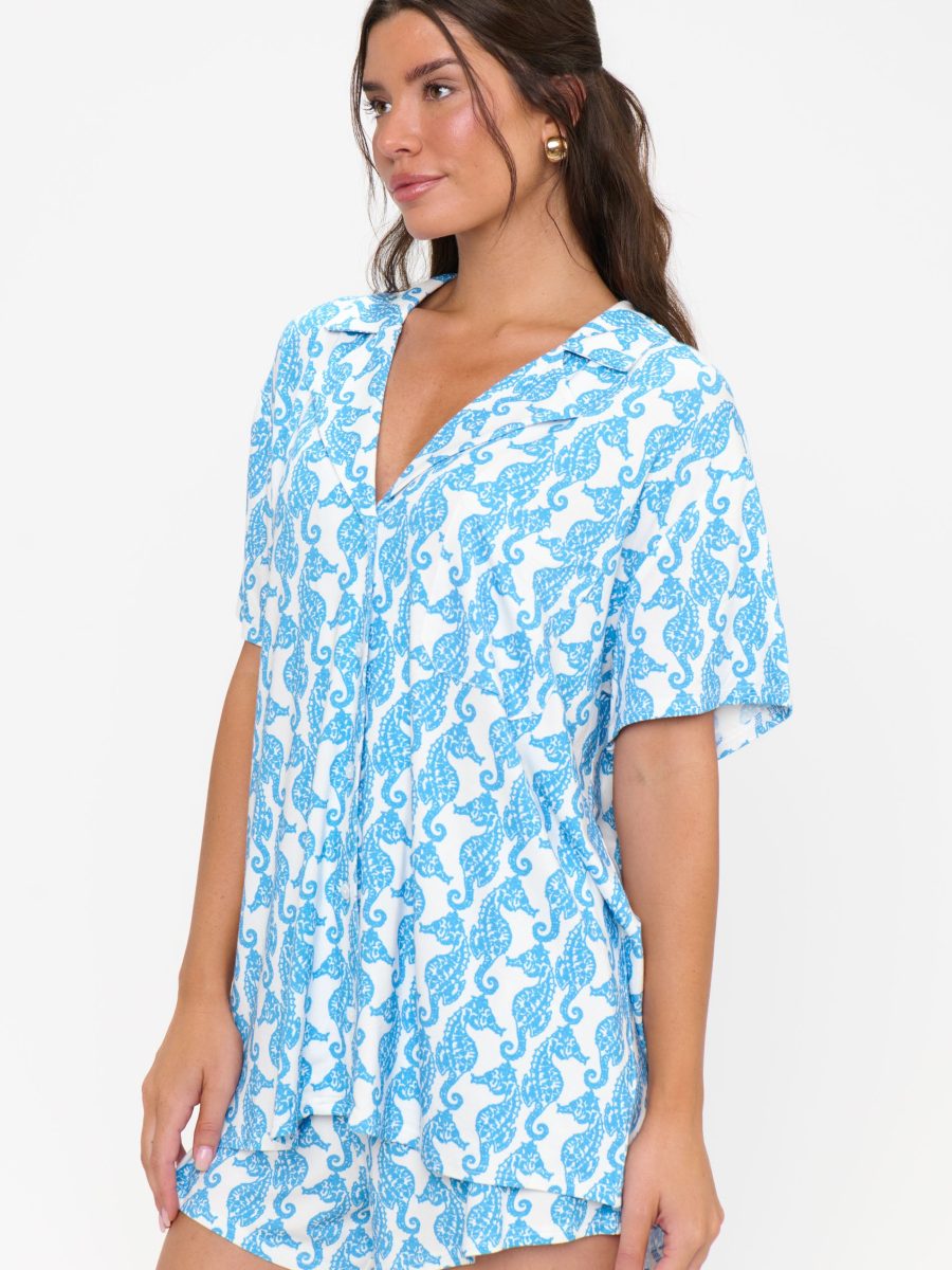 Sunday Morning PJ Set ~ Seahorse Jersey