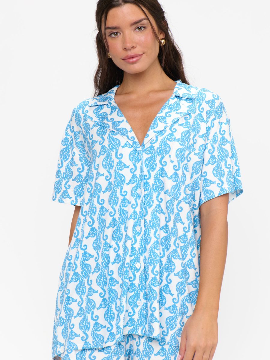 Sunday Morning PJ Set ~ Seahorse Jersey
