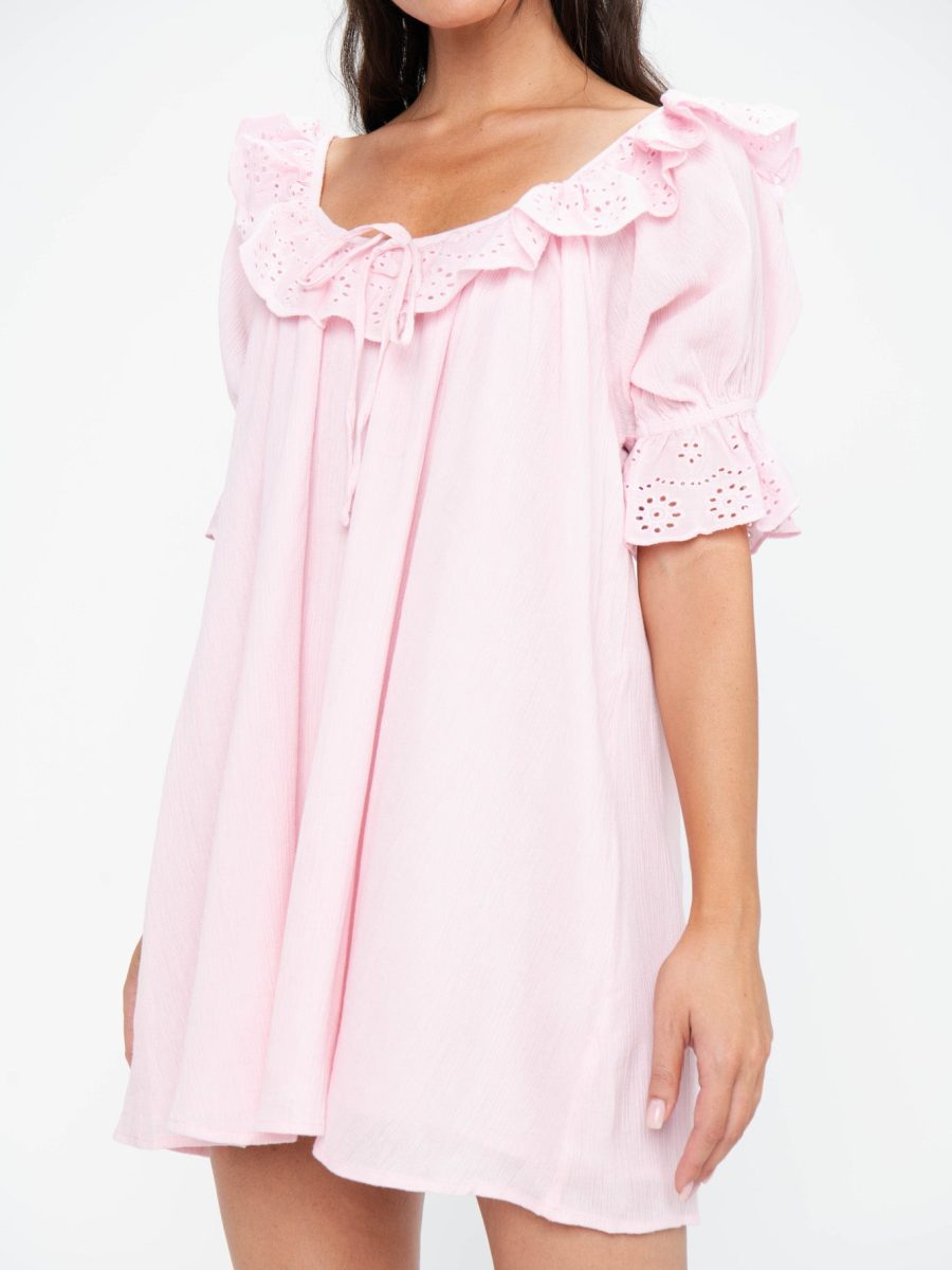 Toulouse Dress ~ Pink Eyelet