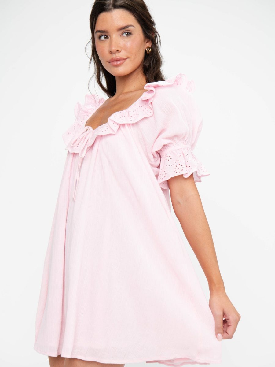 Toulouse Dress ~ Pink Eyelet