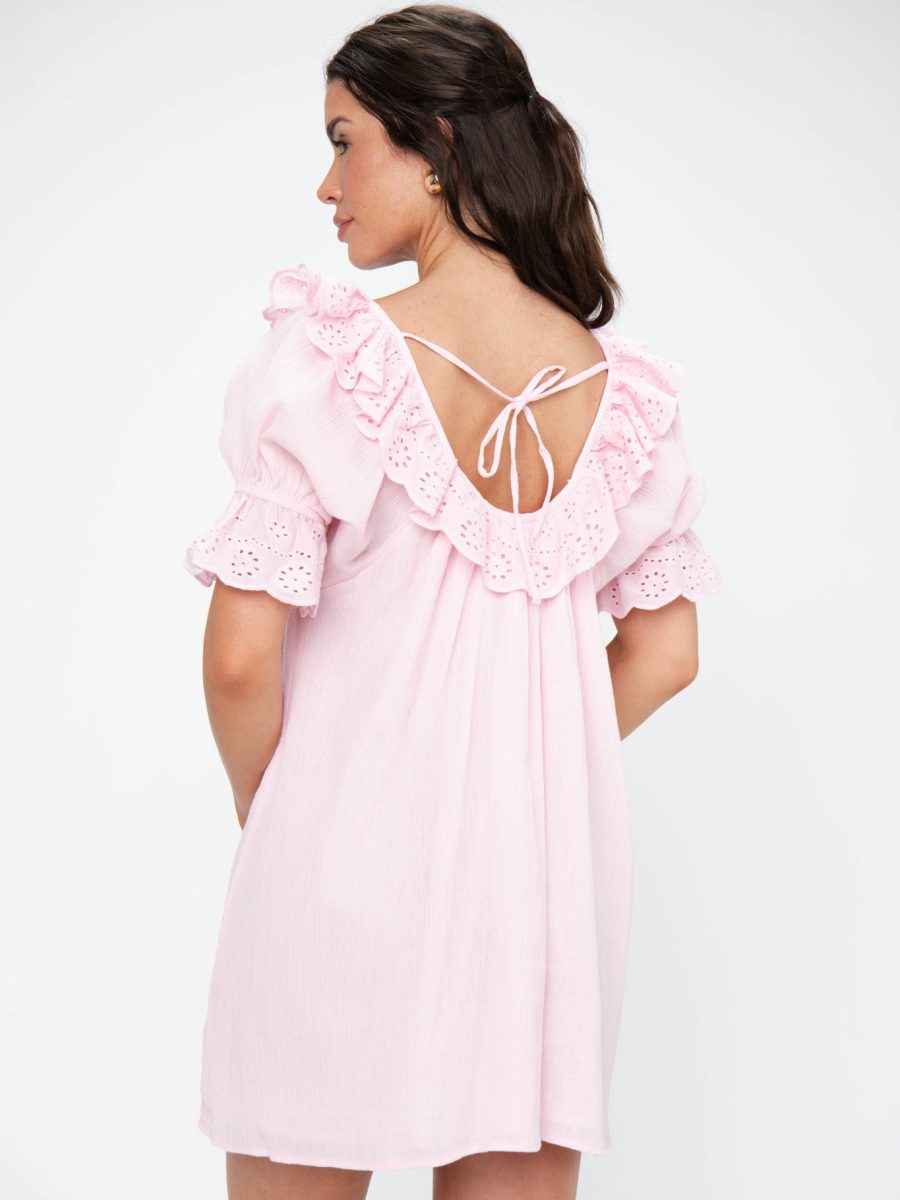 Toulouse Dress ~ Pink Eyelet