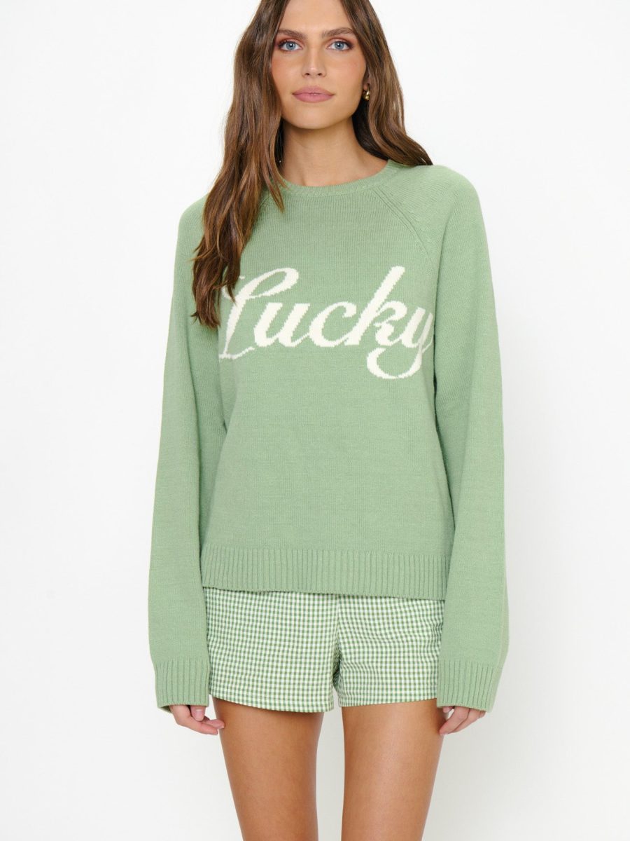 Off Duty Sweater ~ Lucky Graphic Knit