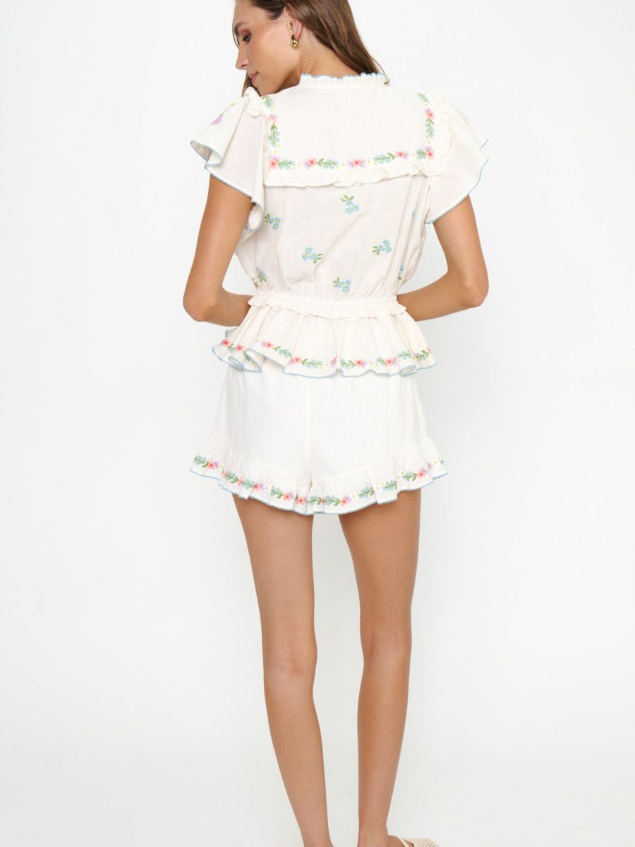 Romey Top ~ Wild Meadow Embroidery