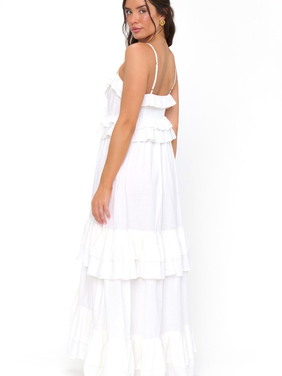 Freya Maxi Dress ~ White Voile