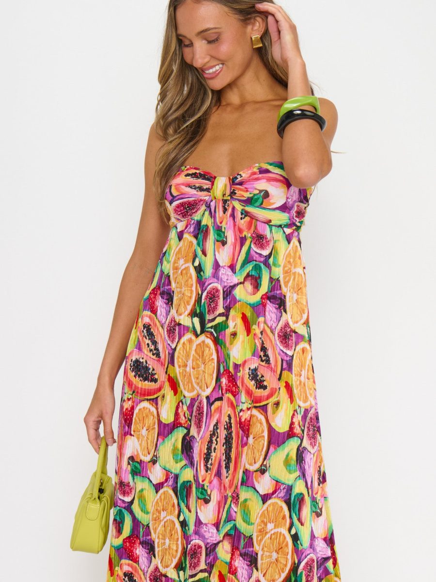 Kaya Maxi Dress ~ Fruit Slices